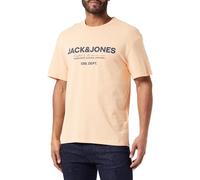 JACK & JONES JJGALE T-Shirt à col Rond en Coton pour Homme Coupe décontractée Tailles S M L XL XXL, Abricot Ice, M