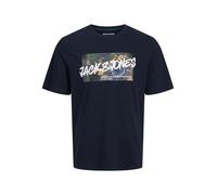 JACK & JONES Jjhawaii Shape Tee SS Crew Neck, Sky Captain, M Hommes
