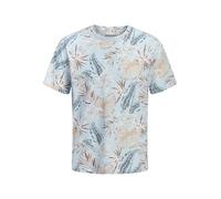 JACK & JONES Jjhonolulu AOP Tee SS Crew Neck, Bleu céleste, XL