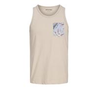 JACK & JONES Jjhonolulu Pocket AOP Débardeur SL, Beige Clair, S