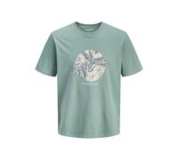 JACK & JONES Jjhonolulu Shape Tee SS Crew Neck Pls, Bleu minéral, 4XL Hommes