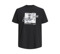 JACK & JONES Jjhonolulu Shape Tee SS Crew Neck Pls - Grande Taille, Noir, 3XL