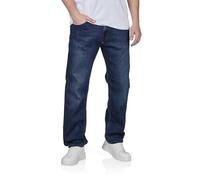JACK & JONES JJICLARK Pantalon en jean stretch long pour homme Coupe droite Bleu Noir Taille 30 31 32 33 34 36 38, Noir/bleu (Cb146), 33W / 32L