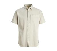 JACK & JONES Jjicreek Jjshirt S/S Wi 075 Sn, Ecru, M