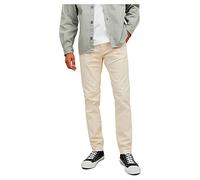 JACK & JONES Jjimarco Jjchino JJ 195 50sps Sn Pantalon Chino, Blanc/Denim, 32W x 34L Homme