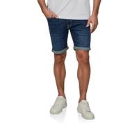 JACK & JONES JJIRICK Short en jean stretch pour homme - Coupe droite - Bermuda d'été - Denim - Couleur unie - Noir et bleu - Tailles S, M, L, XL, XXL, Bleu denim (Am 142), M