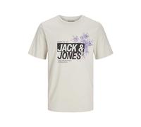 Jack & Jones Jjjaxon Tee SS Crew Neck Homme, Blanc cassé, XL