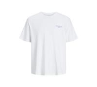 Jack & Jones Jjjeff T-Shirt Monochrome SS Crew Neck, Blanc., M