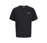 Jack & Jones Jjjeff T-Shirt Monochrome SS Crew Neck, Noir, S