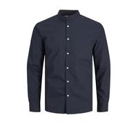 Jack & Jones JJJOE Shirt LS Plain Mao, Chemise pour des Hommes, Navy Blazer, L