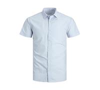 JACK & JONES Jjjoe SS Plain T-Shirt pour Homme, Bleu Ciel, S