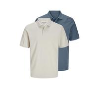 JACK & JONES Jjkane Polo SS 2Pk MP, Beige Clair, S (Lot de 2) Hommes