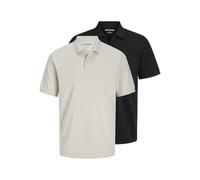 JACK & JONES Jjkane Polo SS 2Pk MP, Noir, S (Lot de 2) Homme