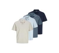 JACK & JONES Jjkane Polo SS 4Pk MP, Blazer Bleu Marine, M (Lot de 4) Hommes