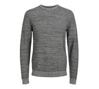 JACK & JONES Jjotto Knit Crew Neck Pull en Tricot, Noir/Détails : torsadé, M Homme