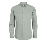 JACK & JONES Jjprparma Shirt L/S Noos Chemise à Manches Longues, Vert glacé/Coupe : Super Slim, M Hommes