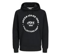 JACK & JONES Jjsimon-Felpa avec Capuche, Noir, M Homme, Noir, M