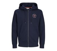 JACK & JONES Jjsimon Sweat à Capuche zippé Sweatshirt, Sky Captain, L Homme