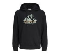 JACK & JONES Jjsun Sweat à Capuche Pls - Grande Taille, Noir, 4XL