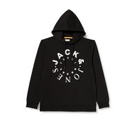 JACK & JONES Jjwarrior Sweat à Capuche Ub Sweatshirt, Noir/imprimé : Grand, L Homme