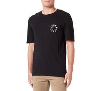 JACK & JONES JJWARRIOR T-Shirt à col Rond pour Homme Coupe Droite Tailles S M L XL XXL, Noir/imprimé : Petit, L