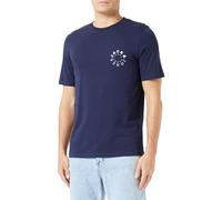 JACK & JONES Jjwarrior Tee SS Crew Neck T-Shirt, Bleu Marine/imprimé : Taille S, M Hommes