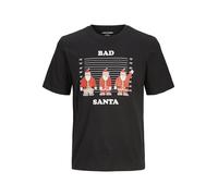 JACK & JONES Jjxmas Funny Tee SS T-Shirt à col Rond pour Homme, Noir, S