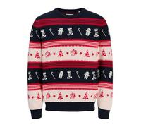 JACK & JONES Jjxmas Noel Knit Crew Neck, True Red., M