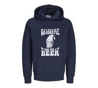 JACK & JONES Jjxmas Sweat à Capuche Humoristique One Color, Sky Captain, S