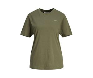 Jack & Jones Jjxx Jxanna SS Reg Every Small Logo T-Shirt Noos pour Femme, Trèfle à Quatre Feuilles - Impression : Logo Loden Frost Jjxx, XS