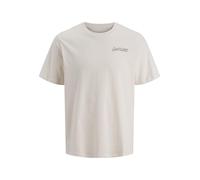 JACK & JONES Jjyuki Back Tee SS Crew Neck Pls - Grande Taille, Beige Clair, 6XL