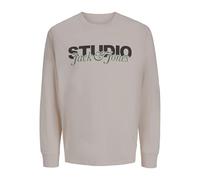 JACK & JONES Jjyuki Tee Ls Crew Neck BF, Beige Clair, XS
