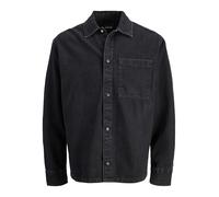 JACK & JONES Jjzac Denim Overshirt Ls, Jean Noir, XL Hommes