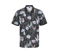 JACK & JONES Joralmeria AOP Polo pour Homme imprimé sur Tout Le pourtour, Noir, S