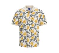 JACK & JONES Joralmeria AOP Polo SS pour Homme, Crème au Beurre., M
