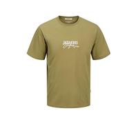 Jack & Jones Joralmeria Branding Tee SS Crew Neck T-Shirt pour Homme, Vert cèdre, XXL