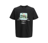 JACK & JONES Joralmeria Stamp Tee SS Crew Neck T-Shirt pour Homme, Noir, M