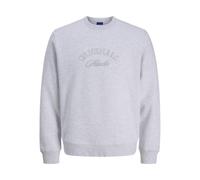 JACK & JONES Jorbleecker Branding Sweat Crew BF, Blanc éclatant, XS Homme