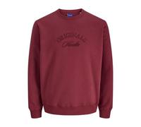 JACK & JONES Jorbleecker Branding Sweat Crew BF, Rouge tibétain, XS Homme