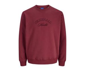 JACK & JONES Jorbleecker Branding Sweat Crew BF, Rouge tibétain, XS Homme