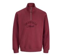 JACK & JONES Jorbleecker Branding Sweat High N BF Pls - Grande Taille, Rouge tibétain, 5XL