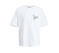 JACK & JONES Jorbradley Clarity Tee SS C.N Stmss25 T-Shirt, Blanc éclatant., S