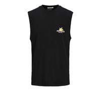 JACK & JONES Jorcanggu Back Graphic Tee SL Crew Neck, Noir, M Homme