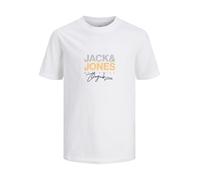JACK & JONES Jorcanggu FST JNR T-Shirt à col Rond, Blanc éclatant., 10 Ans