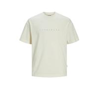 JACK & JONES Joreaster Activity Tee SS Crew Neck T-Shirt, Crème au Beurre/Impression : org, S Homme