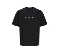 JACK & JONES Joreaster Activity Tee SS Crew Neck T-Shirt, Noir/imprimé : org, L Homme