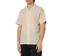 JACK & JONES Joreaster Palma Seersucker Shirt SS Chemise à Manches Courtes, Fields of Rye/Stripes : Rayures, S Homme