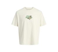 JACK & JONES Jorfauna Gallery Tee SS Crew Neck TG T-Shirt, Sweet Corn, L