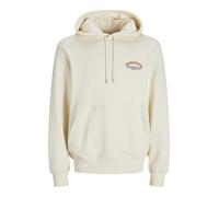 JACK&JONES JORFREDERIKSBERG Margate Sweat à Capuche BF, Blanc Antique - Détails : Scan, M