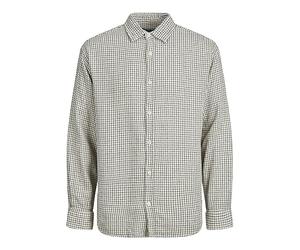 Jack & Jones Jorgracia Parker Polo à Carreaux Ls Sn pour Homme, Cloud Dancer, M